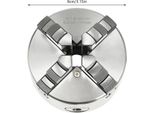 Mandrino Per Tornio, 4 Griffe Autocentranti, Acciaio, Argento, 80/100/125 Mm