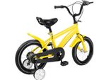 Bicicletta Per Bambini, Sellino Regolabile E Rotelle, Telaio Leggero Acciaio Al Carbonio, 39,17 Pollici, Giallo/Nero