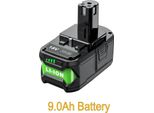 Per Ryobi One+ 18V Li-Ion, Batteria Di Ricambio, Beige, Compatibile Con P108/P109/P106