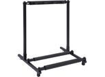 Supporto Multi-Chitarra, Supporto Da Pavimento Per 3 Chitarre, Struttura In Ferro, Imbottitura Gommata, Per Chitarra Acustica/E-Chitarra/Basso, Nero
