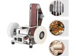 Mini Levigatrice A Nastro Con Motore 775, Smerigliatrice/Lucidatrice Elettrica Da Banco, Acciaio Inox 304, Velocità Variabile In Continuo, Bianco