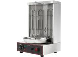 Griglia Per Kebab/Gyro - Griglia Verticale Elettrica Per Kebab - 3000W - 2 Bruciatori - 50-300°C - 220V - Capacità 10 Kg - Acciaio Inox 201