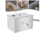 Separatore Di Grasso, Separatore Di Olio Per Acque Reflue, In Acciaio Inox, Grigio, Per La Cucina