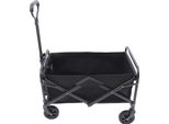 Carrello Pieghevole - Carrello Da Giardino E Da Spiaggia - Manico Regolabile In Altezza 68-92 Cm - Portata 80 Kg - Ruote Di Gomma Ø 12,7 Cm - Struttura Acciaio Al Carbonio, Tessuto Oxford