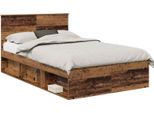 Vidaxl Giroletto Con Testiera In Legno Di Recupero 135 X 190 Cm Materiale A Base Di Legno