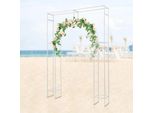 Arco Di Matrimonio, Struttura Quadrata In Metallo Per Arco Di Palloncini/Arco Di Giardino, Giallo Fluorescente, Taglia M