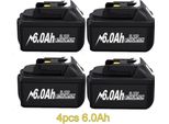 Batteria Di Ricambio Per Makita, 18V 6Ah 18650 Li-Ion, Compatibile Con BL1830/BL1840/BL1850, Ricaricabile, Blu Cielo
