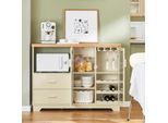 FSB81, Credenza A Buffet, 2 Ante In Vetro, Beige