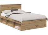 Vidaxl Artisan Struttura Letto In Rovere 120 X 200 Cm Materiale A Base Di Legno