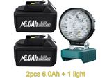 Batteria Di Ricambio Per Makita 18V, Li-Ion 6Ah (18650), Compatibile Con BL1830/BL1840/BL1850, Arancione
