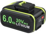 Per Gli Utensili Elettrici Worx 20V, Batteria Di Ricambio Agli Ioni Di Litio Da 6,0 Ah, Compatibile Con WA3551/WA3551.1, WX176, WX242 - Viola