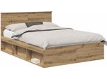 Vidaxl Artisan Struttura Letto In Rovere 150 X 200 Cm Materiale A Base Di Legno
