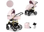 Carrozzina Kunert Mata 2In1 In Rosa Con Telaio Dorato - Un Compagno Sicuro E Confortevole Per Il Vostro Bambino