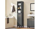 BZR112, Mobile Bagno Alto, Stretto, Circa 35X170X30 Cm, Grigio Scuro