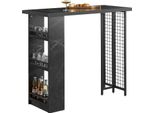 FWT100-SCH, Tavolo Da Bar/Bistrot/Tavolino, Nero - Per Cucina, Balcone E Bar