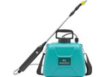 Irroratore Elettrico, 5 L (1,35 Galloni) A Batteria, 2 Ugelli, Lancia Telescopica, Tracolla Regolabile, Giardino/Prato, Verde