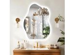 Specchio Da Bagno - Specchio Da Parete A Led - Forma Irregolare - Senza Cornice - Senza Nebbia - 60X80 Cm