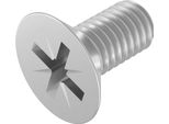 Seccaro Vite A Testa Svasata M6 X 12 Mm, Acciaio Inox V2A Va A2, Din 965, Intaglio A Croce / Pz, 20 Pezzi