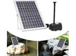 Pompa Solare Per Fontane - Motore Brushless Da 10 W - Pannello Solare Regolabile - 1000 L/H - Altezza Fontana 1,5 M - Per Vasca E Laghetto Da Giardino - Nero