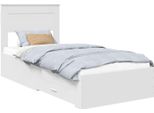Vidaxl Struttura Letto Con Testiera Bianca 90 X 190 Cm In Materiale A Base Di Legno