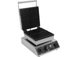 Macchina Per Waffle Elettrica - Macchina Per Waffle Commerciale - 4 Stampi - Quadrato - 220 V/1750 W - 50-300 °C - Timer 0-5 Min - Acciaio Inox E Alluminio Pressofuso