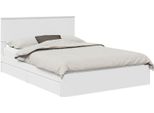 Vidaxl Letto Contenitore Con Testiera Bianco 140 X 200 Cm In Materiale Ligneo