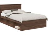 Vidaxl Struttura Del Letto In Rovere Marrone 120 X 190 Cm Materiale A Base Di Legno