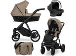 Carrozzina Kunert Ivento 3In1 Marrone Con Telaio E Accessori Neri