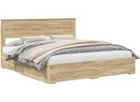 Vidaxl Struttura Letto Con Testiera In Rovere Sonoma 200 X 200 Cm Materiale A Base Di Legno