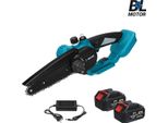 Motosega - Motosega A Batteria 18V Senza Spazzole - Lama Da 15 Cm - 2 Batterie - Lubrificazione Automatica Della Catena - 3000 W - Senza Fili - Spina Ue - Verde Chiaro