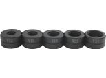 Set Di 5 Ganasce Per Pressatura - Ganasce Per Pressatura Tubi - V12/V15/V18/V22/V28 - Ø 12-28 Mm - Acciaio Cr40 - Nero