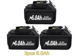 Per Makita 18V, Batteria Di Ricambio 6Ah Li-Ion 18650, Rosa, Compatibile Con BL1830/BL1840/BL1850, Ricaricabile