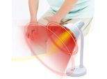 Lampada Riscaldante A Infrarossi - Lampada Per Terapia A Luce Rossa - Potenza 275 W - Manopola Rotante - Angolo E Altezza Regolabili - Distanza Superiore A 30 Cm - Luce Rossa