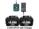Batteria Di Ricambio Compatibile Con Makita, 18V Li-Ion 18650, Argento, Adatta Per BL1830/BL1860/BL1890 LXT400