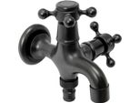 Rubinetto Per Lavabo - Montaggio A Parete - Resistente Alla Corrosione - Facile Da Pulire - Corpo Valvola In Acciaio Inox - Nero