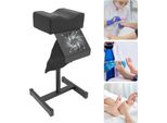 Yiyibyus, Sgabello Per Pedicure/Sedia Per Manicure, Regolabile In Altezza Con Poggiapiedi E Ventola Di Pulizia, Nero