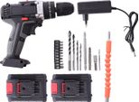 Trapano A Percussione A Batteria, 48VF, Motore A Spazzole, Velocità Massima A Vuoto 1350 Giri/Min, Mandrino Da 1/2", Nero"