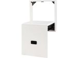 Sgabello Pieghevole A Parete Per Scarpe, Bianco, Salvaspazio, Seduta Stabile, Portata 150 Kg/330 Lb