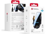 Forcell F-GRIP HS6 Supporto Per Auto Con Caricatore Wireless Con Vetro E Supporto Per Bocchetta D'aria Nero