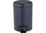 Kosmetikeimer WENKO Leman, blau (blau, schwarz), B:17cm H:25cm T:22,5cm, Polypropylen, Stahl, Mülleimer, Kosmetikeimer, dunkelblau, 3 Liter