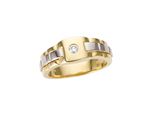 Goldring Firetti "Schmuck Geschenk Gold 585 Herrenring Goldring" Gr. 20, Weiß (Gelbgoldfarben, WeißGoldfarben, Weiß), Fingerringe, Herren, 20, 0,1 P2 = Erkennbare EinschlüSse, Diamanten Gelbgold 585 WeißGold 585, 9Mm, Diamanten, Gelbgold 585, WeißGold 585, Goldring, Mit Brillant