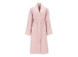 Bademantel VOSSEN Siam, ideal für Sauna & Spa, Hotelbademantel, Morgenmantel Gr. L, rosa (pearl skin), L:120cm, Baumwoll-Mix, Hausmäntel, Bademantel, Waffelpique