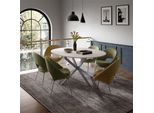 Vicco Tavolo Da Pranzo Allungabile Loyd, 120 X 76.5 Cm Estensibile, Bianco/Grigio/Grigio