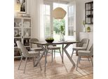 Vicco Tavolo Da Pranzo Trill, 140 X 90 Cm Estensibile, Rovere Rustico/Grigio