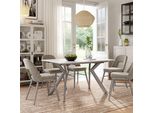 Vicco Tavolo Da Pranzo Trill, 140 X 90 Cm Estensibile, Bianco/Grigio