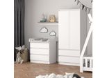 Vicco Fasciatoio Emma, 80 X 85.4 Cm Con 3 Cassetti, Bianco