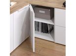 Vicco Cassettiera Ad Angolo Wido, 80 X 50 Cm Con Porta, Bianco/Sonoma/Sonoma