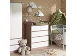 Vicco Fasciatoio Emma, 80 X 110.2 Cm Con 5 Cassetti, Sonoma/Bianco