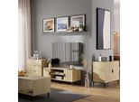 Vicco Lowboard Lennox, 120 X 45 Cm, Rovere/Nero