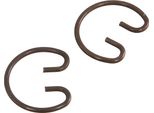 Set: Anello Elastico A Filo Ø15 Per Perni Pistone - Mz ES125, ES150, ETS125, ETS150, TS125, TS150, ETZ125, ETZ150, RT125/3, Iwl SR59 Berlino, Troll